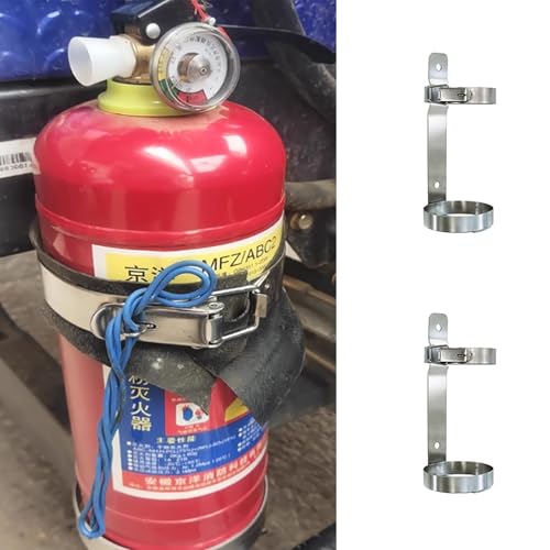 ZIMGOD Oxygen Tank Holder 2 Pcs Oxygen Tanks Organizer for Factory/Labs, Wall-Mounted Gas Tank Holder/Oxygen Bottle Carrier, Stainless Steel Oxygen Cylinder Bracket(Dia 14cm (5.5 in))