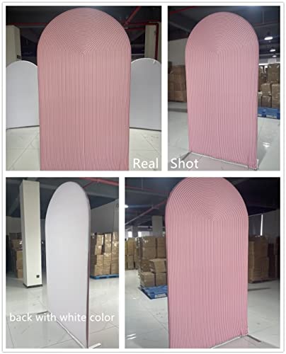 ittsmnt Arch Backdrop Covers Purple Ripples Arched Panels Covers for Wedding Birthday Parties Decorations Banquet Baby Shower Photography Background