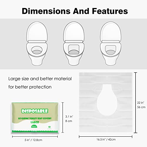 Www Toilet Seat Cover, 50Pack Toilet Seat Covers Disposable Travel Flushable Paper Toilet Seat Covers For Adults And Kids Potty Training In Public Restrooms,Airplane,Camping #TOP4