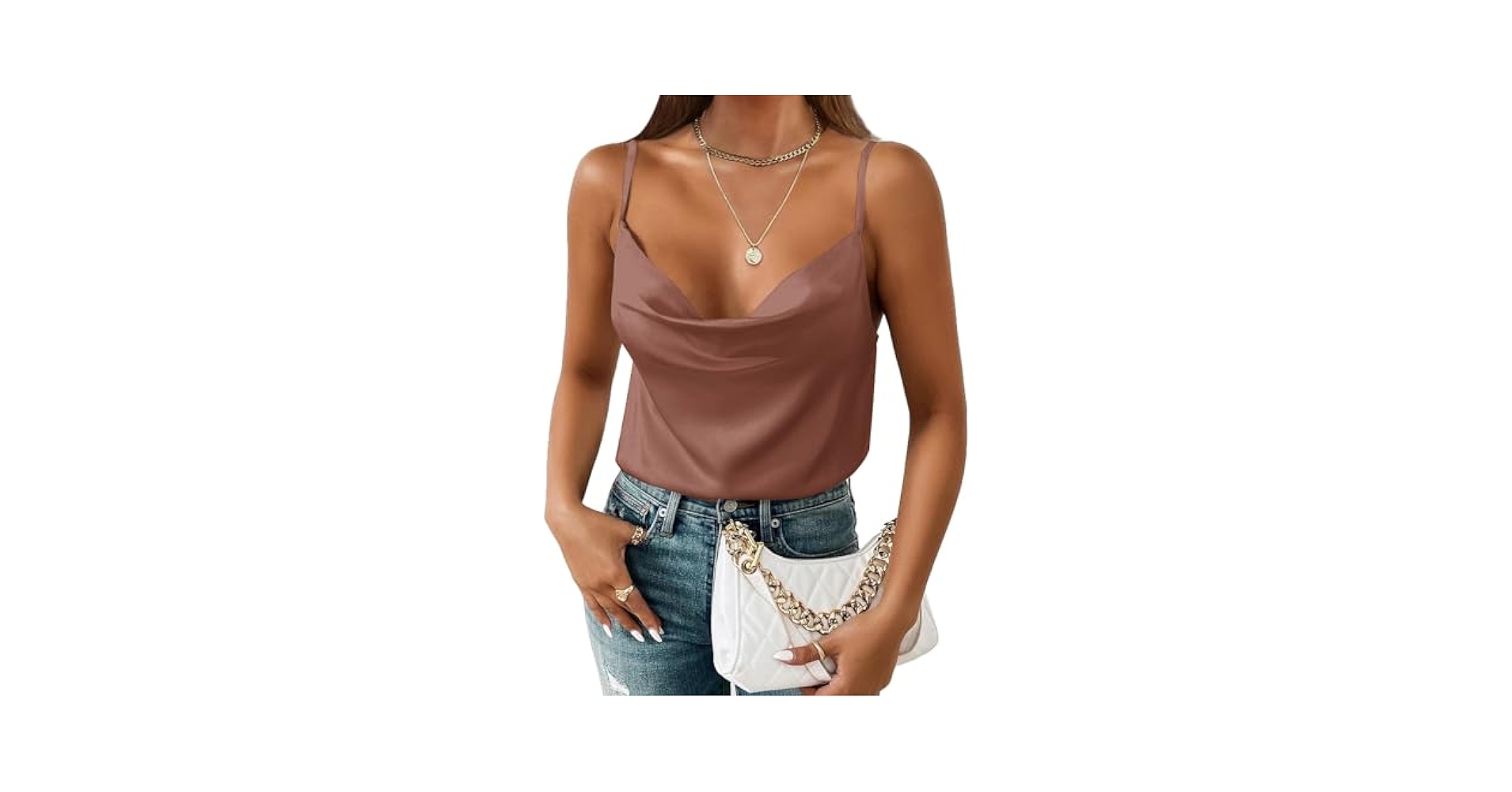 トップス CLANE DRAPE SATIN CAMISOLE TOPS DRAPE SATIN CAMISOLE TOPS – TIME AFTER TIME