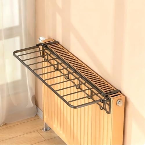 Tendedero plegable para radiador, de metal, con ganchos, ajustable y flexible para el hogar, la oficina