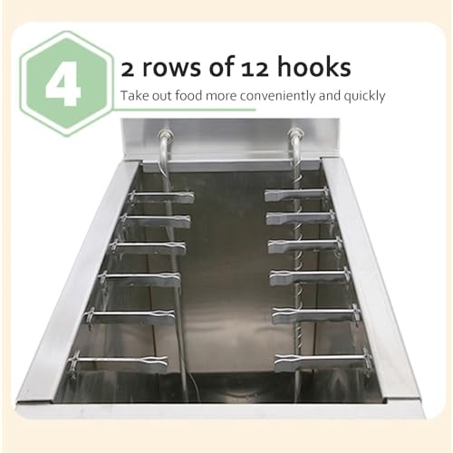 Máquina Eléctrica para Freír Perritos Calientes con Capacidad para 12 Perritos Calientes, Máquina para Hacer Queso Mozzarella, Freidora Automática Comercial para Comida C,