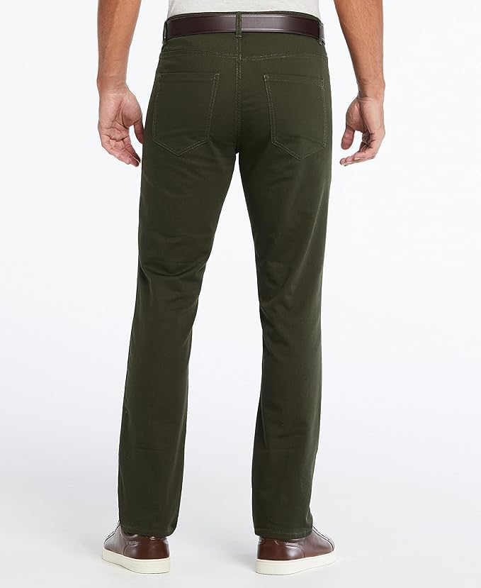 Savane Men's Anywhere Straight 5 Pocket Five Pant , Forest Night, 40W x 30L3