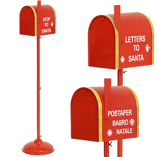 BAKAJI Cassetta Postale Natalizia per Letterina di Babbo Natale Altezza