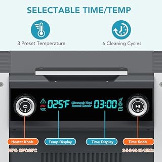 Nettoyeur de disque vinyle à ultrasons 6 L,machine de nettoyage à ultrasons à rotation automatique,système de nettoyage de disque vinyle avec synchronisation et contrôle de la température à 6 segments – Image 3