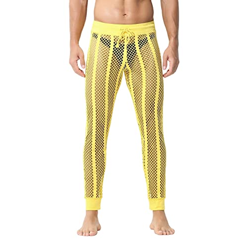 Pyjama homme avec détails ajourés et style rayé sensuel pour l'été