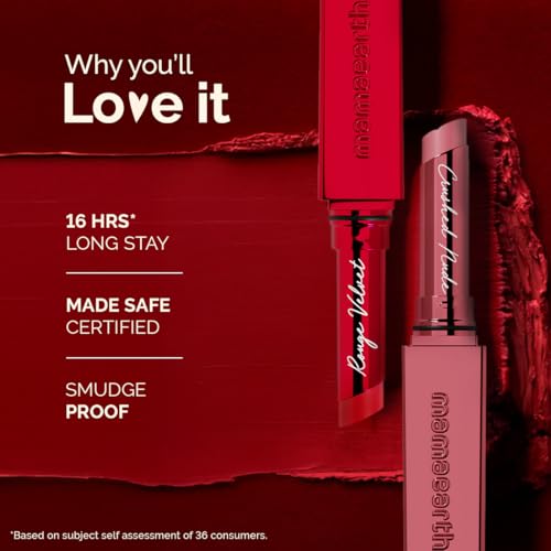 Image of Mamaearth Luxe Matte Longstay Lipstick Pack of 2 - The Luxe Edit |16 hrs* Long Stay | Made Safe Certified | Smudge Proof | Valentine Edit | For Her