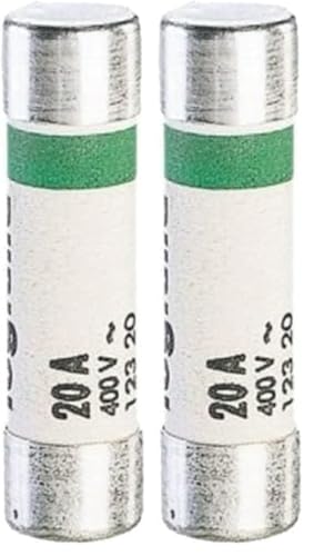 Legrand - Cartouches fusibles pour porte-fusibles - sans témoin - 8,5x31,5mm - 20A (Lot de 2)