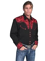 Algopix Similar Product 18 - Scully Mens P634 Embroidered Floral