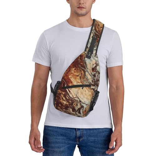 Bolso cruzado de pecho para hombre negro mochila de un solo hombro miniatura 7