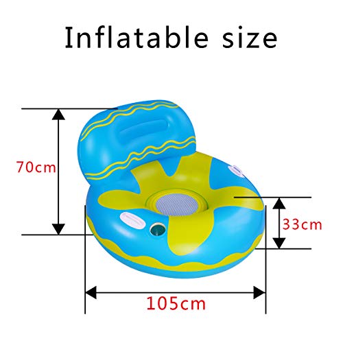 SUNSHINEMALL Swimming Inflatable Float Rafts Floating Sofa Pool Party Swimming Bed Floatie Lounge Pool Loungers Water Lounge Chair - Thumbnail 4