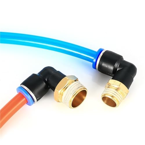 Conector neumático de codo PL en forma de L con rosca macho para manguera de 8mm 4