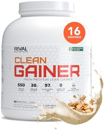 RIVAL NUTRITION Clean Gainer High-Protein Lean Gainer Powder Cinn...