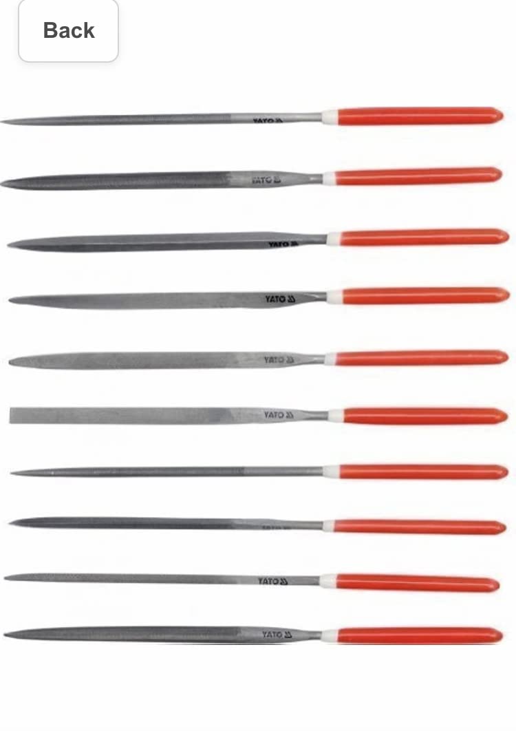 YATO YT-6163 Needle File 3x140x65mm Set 10pcs