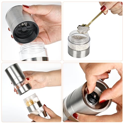 bssmmai 5 in 1 Camping Gewürze Set Mini Nachfüllbar, Reise Gewürzset, Gewürze Camping Gadgets Klein, Reise Gewürzstreuer Nachfüllbar, Mini Gewürzmühle, Neuheiten 2025 Gadgets für Wohnmobil