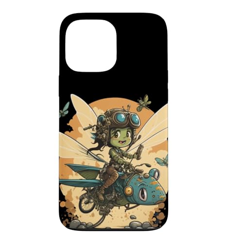 Steampunk Battle Fairy Riding a Dragonfly �X�}�z�P�[�X iPhone 13 Pro Max �p