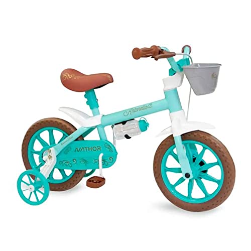 Bicicleta Infantil Aro 12 Mini Antonella Rosa com Rodinhas, Nathor