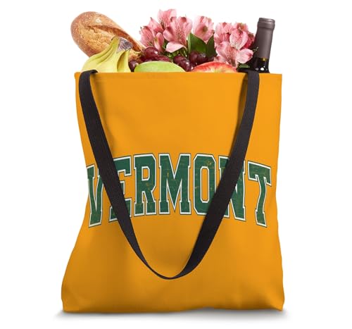Vermont Retro Green Vintage Text Tote Bag miniatura 4