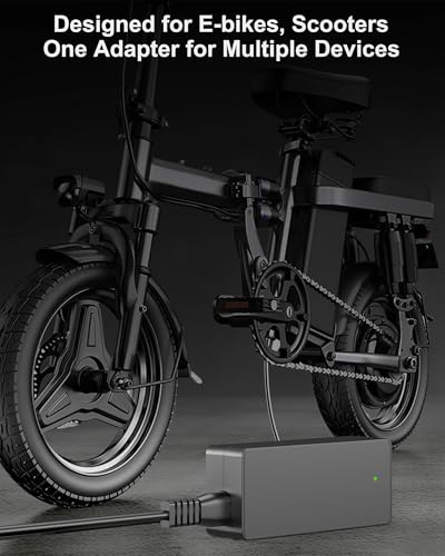 42V 2A Ladegerät für E-Scooter mit 4 Steckern, kompatibel mit Gotrax, Jetson, Hoverboard, Segway, Ninebot, Hiboy, Bird, Hoverstar, Volpam E-Scooter & E-Bikes mit 36V Akku, 3m Kabel, LED Anzeige