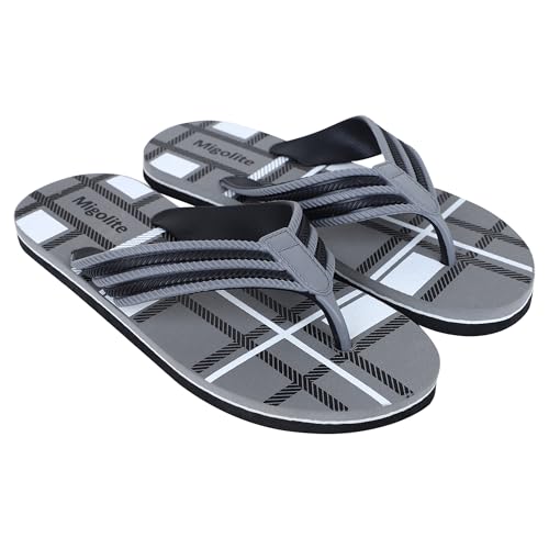 Image of Men's Stylish Checked Flip-Flops | Soft Sole Casual Slippers for Comfort