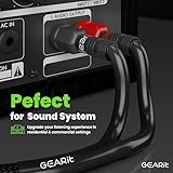 GearIT Hi-Fi 2x2.5mm≤ Speaker Wire with Banana Plugs (1.821 Meters - Black) OFC Oxygen-Free Copper, CL2 In-Wall Speaker Cable, Heavy-Duty Braided - 14 Gauge AWG, 3 Feet - Image 5