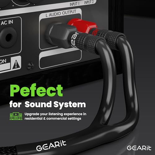 image for GearIT 12AWG Speaker Cable Wire with Gold-Plated Banana Tip Plugs (35 