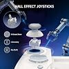 Controlador ASRVA para Switch 2 con joystick de efecto Hall, giroscopio de 9 ejes, turbo, doble vibración, 4 ranuras para tarjetas de juego, 2 tapas de cruceta reemplazables, joypad con cable ergonómico de apertura superior para Nintendo Switch 2 (blanco) 4