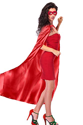 Superhero Capes for Adults and Masks, 5 Pack Super Hero Capes Costume for Women Men Party Dress Up (4 Pack) - Image 5