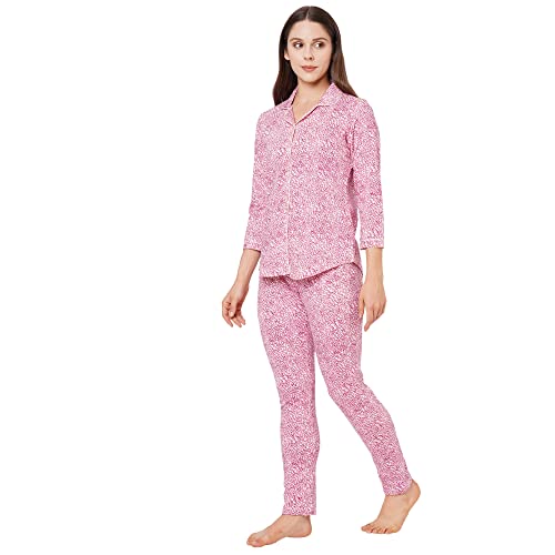Image of Sweet Dreams Women's Cotton Printed Night Suit Set