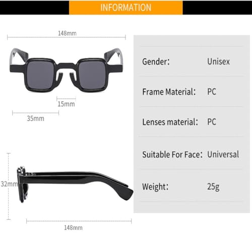 Lunettes de soleil carrées protégeant contre les reflets et UV - 7