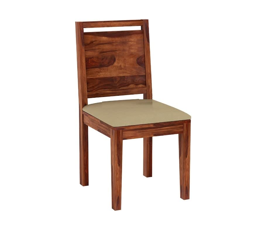Image of Varsha Furniture Solid Sheesham Wood Dining Chair for Dining Room Set of 2 | Wooden Study Chairs | Multipurpose Chair (Honey Finish)