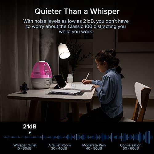 Levoit Humidifiers For Bedroom Large Room (2.4L Water Tank), Cool Mist For Home Whole House, Adjustable 360° Rotation Nozzle, Ultrasonic, Auto Shutoff, Night Light, Bpa-Free, Pink #TOP4