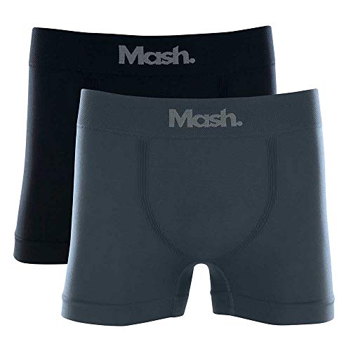 Mash Kit 2 Cuecas Boxer, Masculino, Preto/Cinza, M
