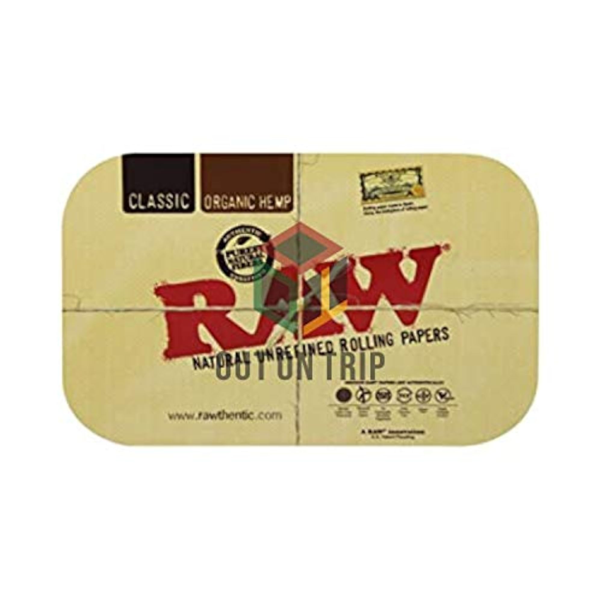 RAW Metallic Rolling Tray with Magnetic Cover - Small Size