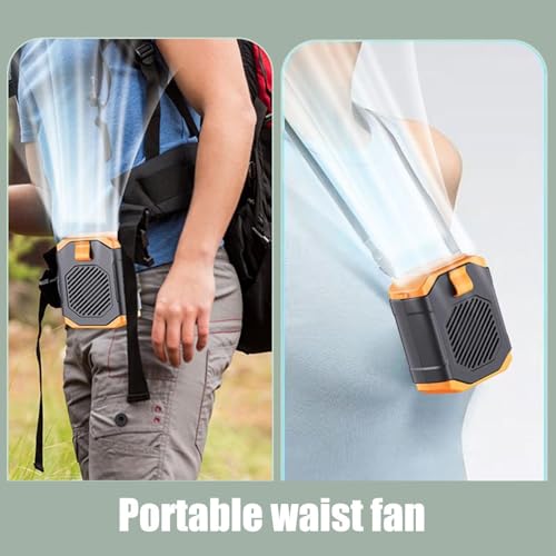 Ventilador portátil contra el calor con linterna integrada para acampadas y picnics 3