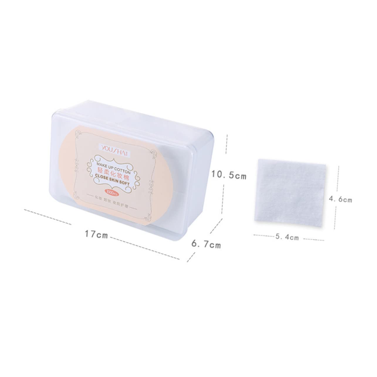 Mikinona Facial Pads for Women 1000pcs Makeup Removal Pads Soft Skin-Friendly Bulk Reusable Makeup Wipes Exfoliating