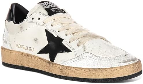 Golden Goose Ball Star Women's Distressed Lg Glitter Heel Tab Tra...