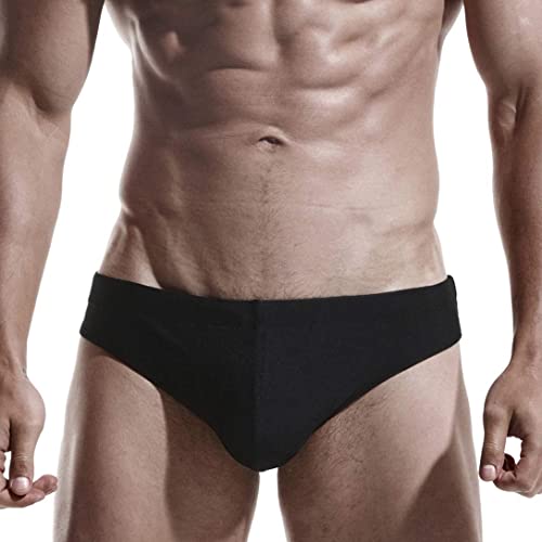 AIMPACT Mens Vintage Swim Briefs Sexy Bikini Swimwear Quick Dry Retro Swimsuit with Drawstring2