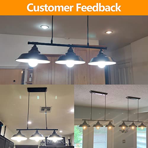 Elibbren 3-LIGHT HEAD Industrial Kitchen Island Pendant Light, Elibbren Rustic Farmhouse 3-Lights Pendant thumb #1