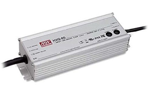 MEAN WELL HVG-65-24A AC to DC Switching Power Supply with PFC Function, Single Output, Model A, 24 Volt, 2.71 Amp, 65 Watt