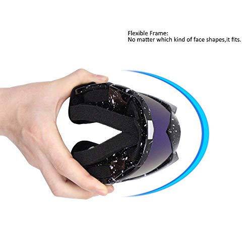 4-Fq G19-MARBLE BLACK Motorcycle Goggles Dirt Bike Goggles Windproof Atv Dustproof Racing Gogglesscratch Resistant Ski Goggles Protective Safety Glasses Pu Resin thumb #2