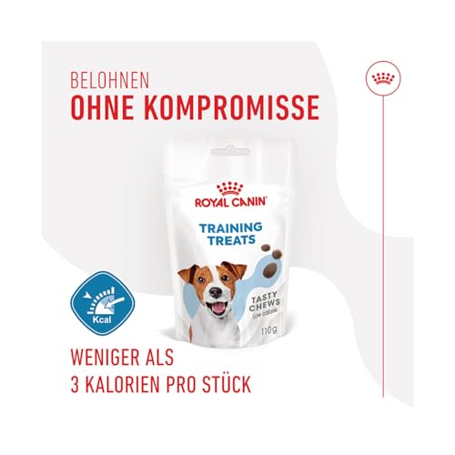 Royal Canin Trainings Treats | 110 g | Snacks für Hunde Aller Größen und Rassen | Im praktischen wiederverschließbaren Beutel | Ab dem 6. Lebensmonat | Mit Geflügelprotein