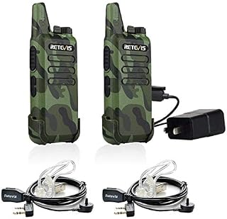 Retevis RT22 Walkie Talkies FRS Rechargeable UHF 16 CH VOX Emergency Security Outdoor
