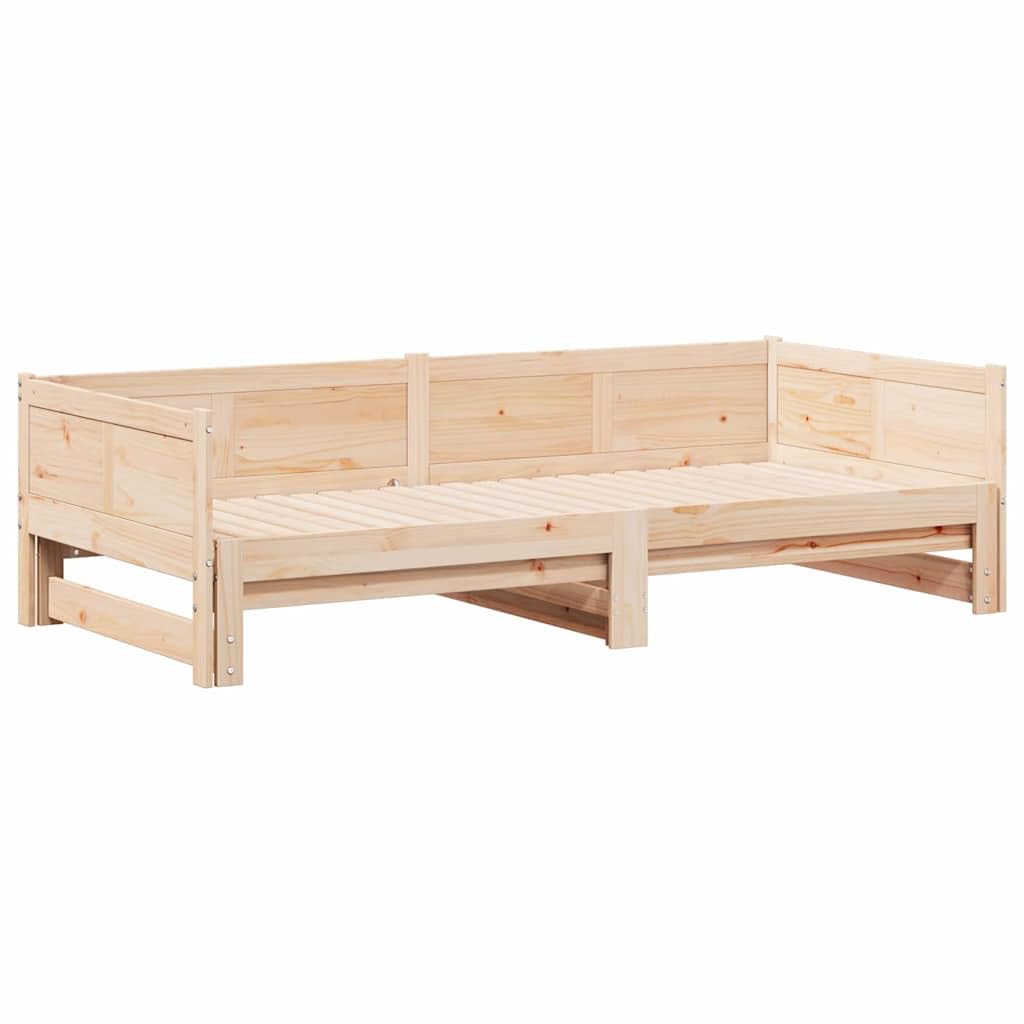 Générique Lit escamotable 90x200 cm Bois Massif pin,Meubles,Lits & Accessoires,Lits & Cadres de lit,Marron,31.5 KG,834678