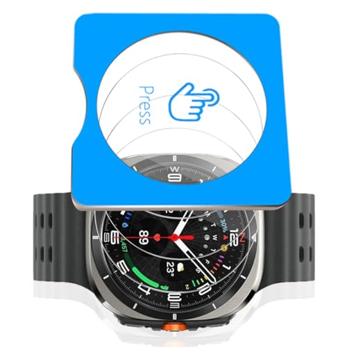 Teenrpov Schutzfolie für Samsung Galaxy Watch Ultra 47mm Panzerglas, 3 Stück 9H Härte Panzerfolie, HD/Kratzfest/Blasenfr...