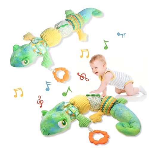 Image of Baby Toys 0 to 12 Months Plush Toy Musical Stuffed Animal Infant Sensory Toy Tummy Time Newborn 0-3-6-12 Months Gift