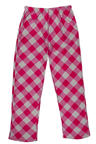 North 15 Girls Pajama Pants - Super Soft Micro Fleece Buffalo Plaid PJ Pants