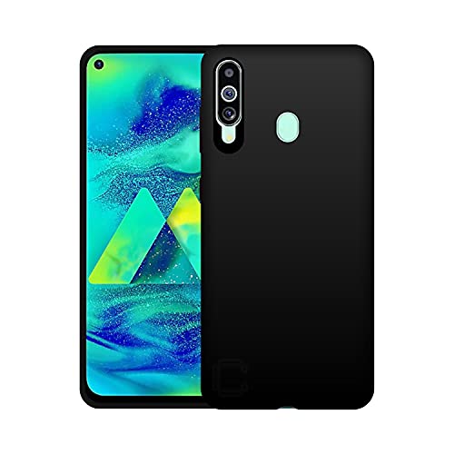 Image of Case Creation for Samsung Galaxy A60 Back case, Samsung Galaxy A60 Slim Flexible Smart Look case with 360 Camera All Angle Protection (Pure Black)
