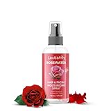 Locsanity Pure Rosewater Hair and Facial Spray – Trial Size Hydrating Face Mist to Soothe, Refresh, and Rejuvenate Skin, Reduce Oil and Buildup (4oz)