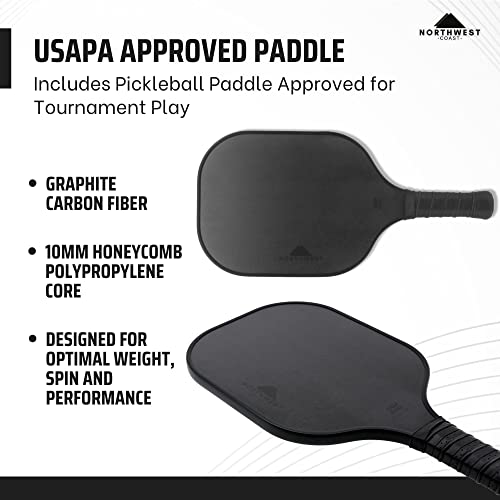 Kit de pickleball de dos palas y mochila de hombro acolchada 2